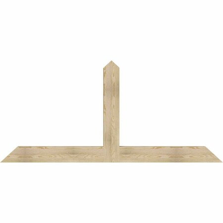 Ekena Millwork Portland Rough Sawn Timber Gable Bracket, Douglas Fir, 84"W x 38"H x 4"D x 6"F, 11/12 Pitch GBW084X38X0406POR00RDF